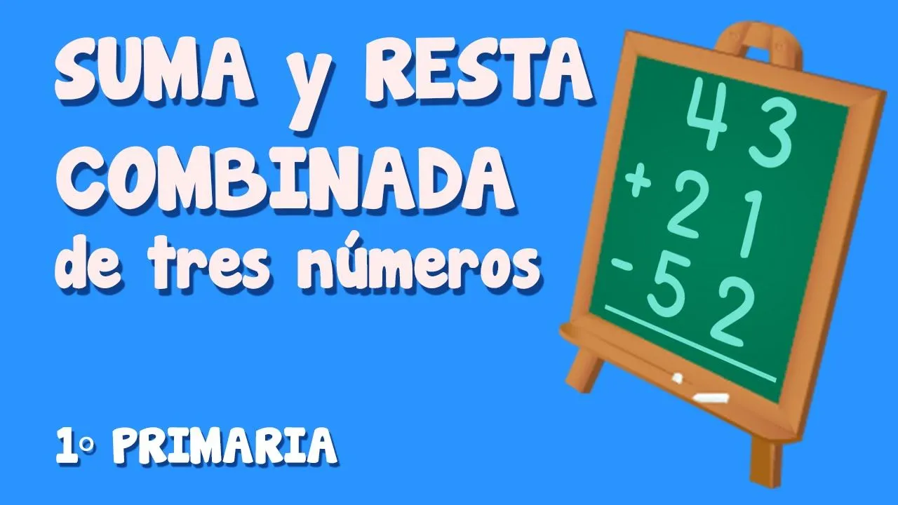 Sumas y restas combinadas de tres números para niños de Primaria (3/3) -  YouTube