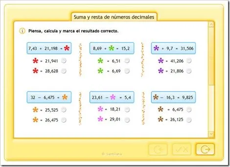 Sumas y restas de decimales « NUESTRO BLOG DE 5º DE PRIMARIA