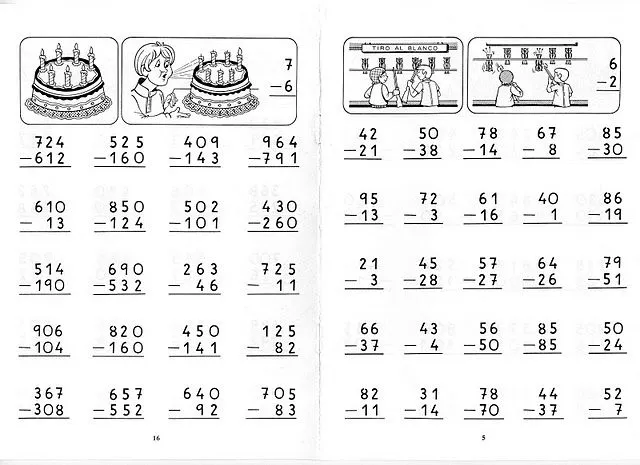 Ejercicios de sumas y restas llevando - Imagui