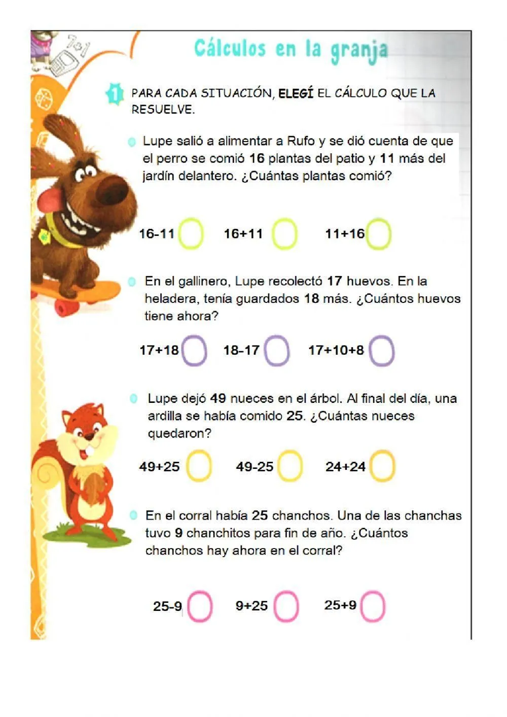 Sumas y restas worksheet for segundo grado de primaria | Live Worksheets