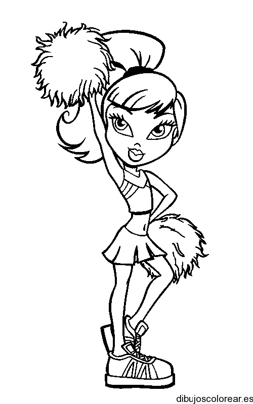 Dibujo de Bratz porrista | Dibujos para Colorear