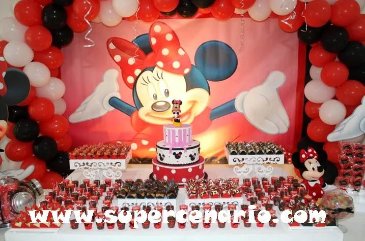 SUPER CENÁRIO: Decoração Clean Minnie Vermelha