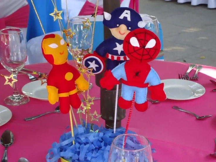 Super heroes de fieltro www.recuerdoscreativos.com | CENTROS DE ...