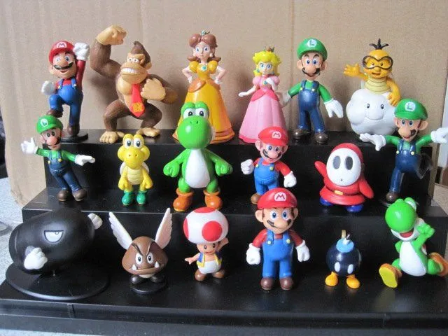 super mario bros cosplay figura juego de 18 piezas