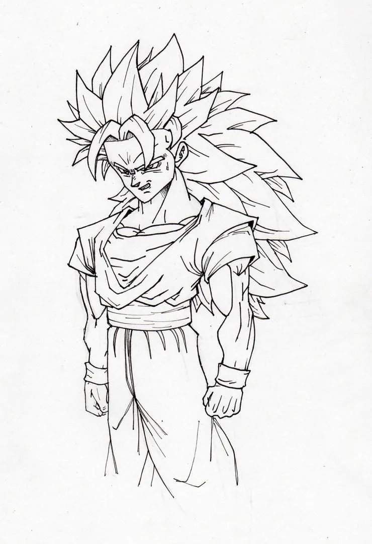 Super Saiyan 4 Goku - BW by Zombie250 on DeviantArt