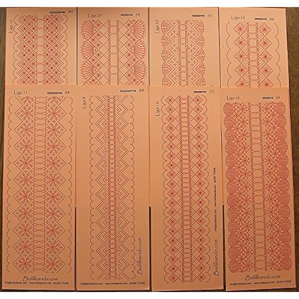 Surtido de 8 patrones de ligas para encaje de bolillos : Amazon.es: Hogar y cocina Surtido de 8 patrones de ligas para encaje de bolillos : Amazon.es: Hogar y cocina