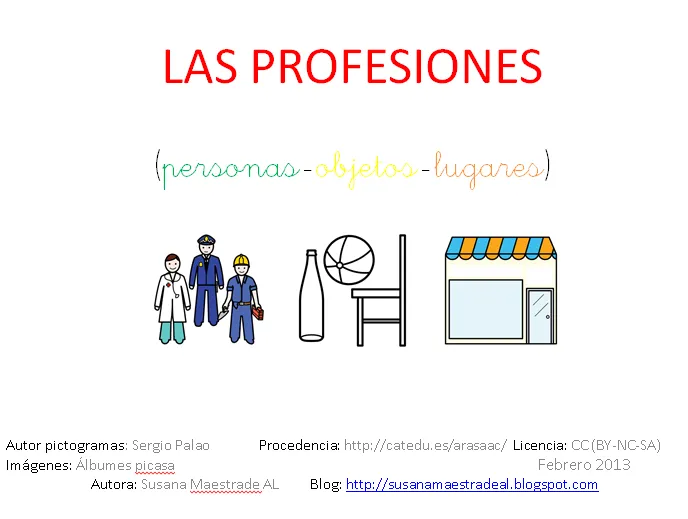 SUSANA Maestra de A.L.: Vocabulario PROFESIONES