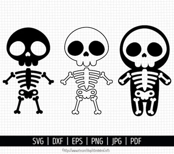 SVG Esqueletos Halloween. Archivos Corte Halloween Infantil. - Etsy México