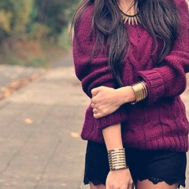 Sweater: purple, girl, style, fashion - Wheretoget