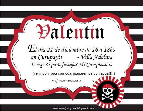 Sweet Party Box: Cumple de Valentin, Piratas