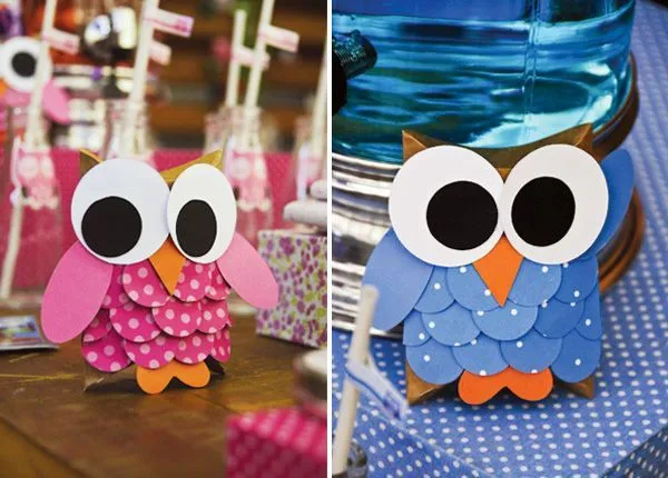 Sweet Pink & Blue Owl Dessert Table