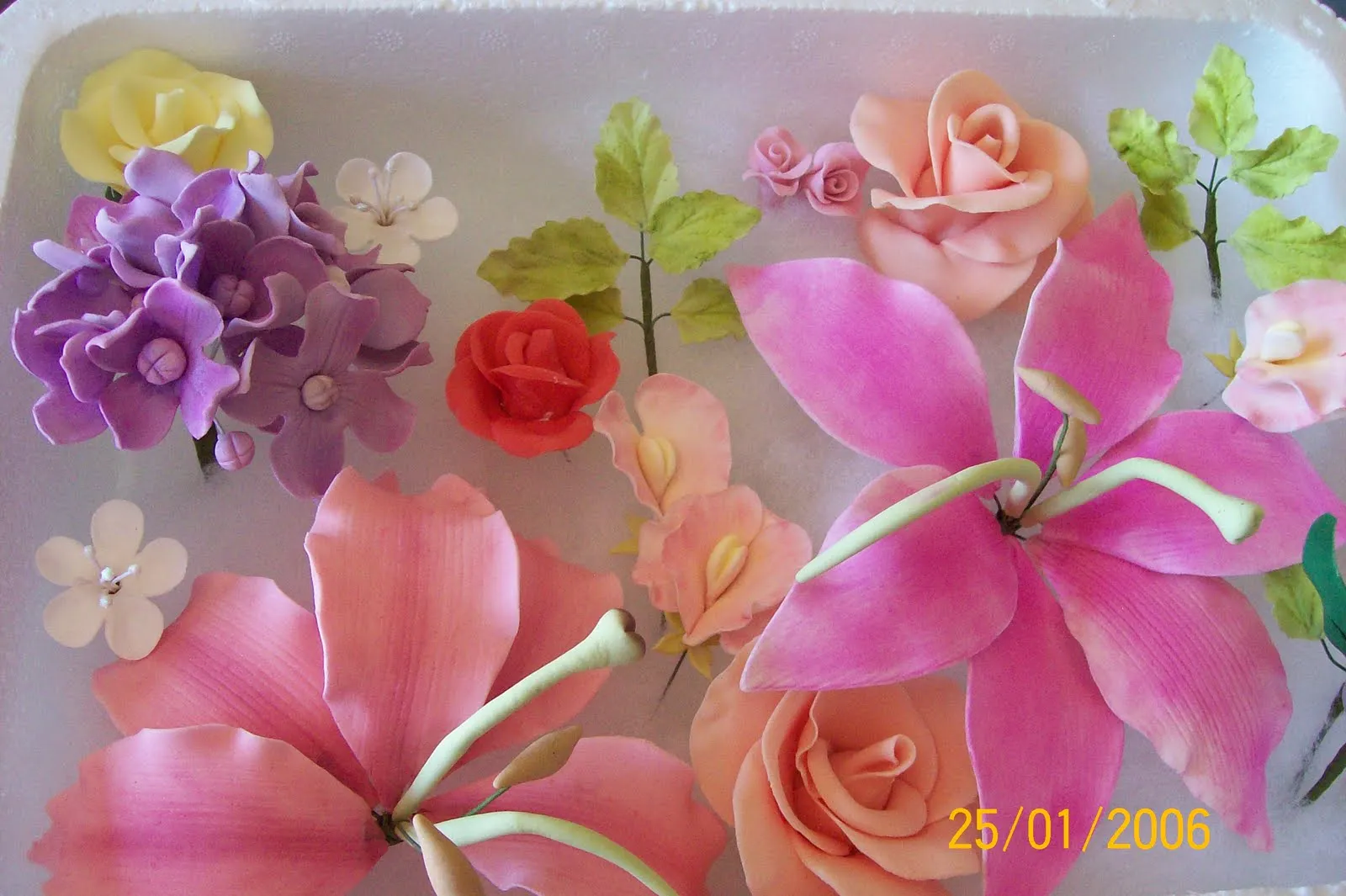 SWEETIE CAKES: Flores en Pasta Goma en 3D