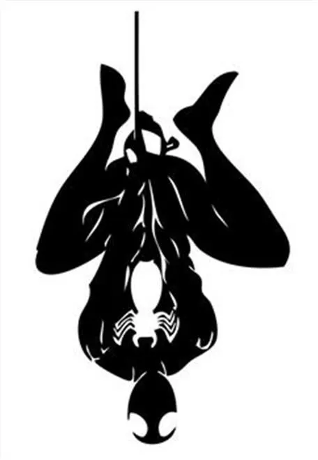 Symbiote Spiderman 1 Hanging Upside Down Vinyl Decal Sticker Home ...