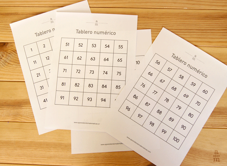 Tablero numérico y 5 maneras de usarlo - Aprendiendo matemáticas