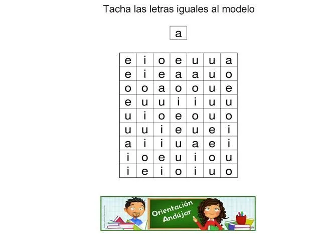 tacha la letra igual al modelo. PDI mimio exlusivos para ...