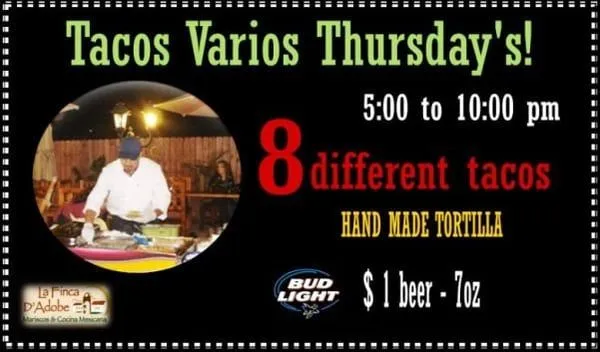 Tacos Varios Thursday's! | Yelp