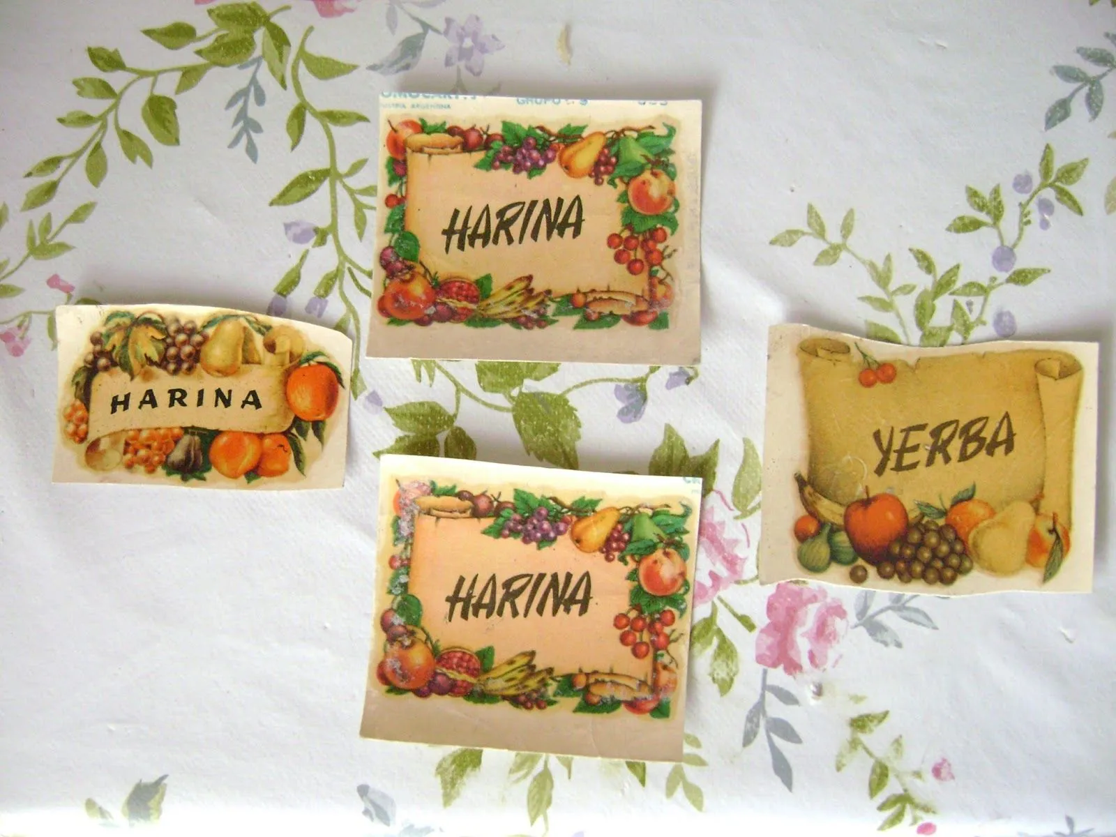 TAGS VINTAGE PARA TARROS DE COCINA - IDENTIFICADORES DE TARROS AL ...