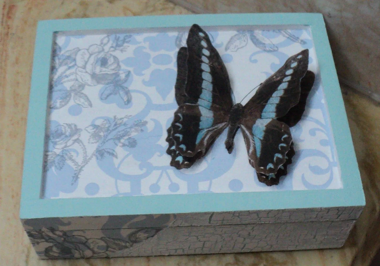 taller danilu: decoupage con 3d, trabajo de Natalia