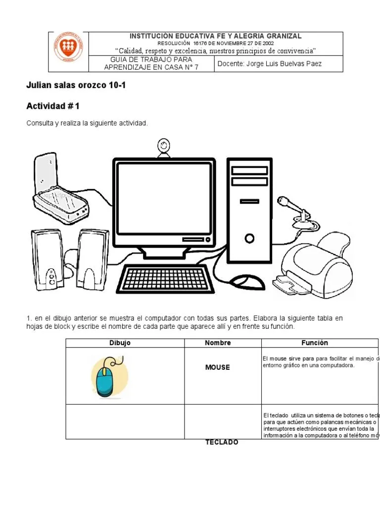 Taller Guía 7 MEDIA T | PDF | Hardware de la computadora | Electrónica