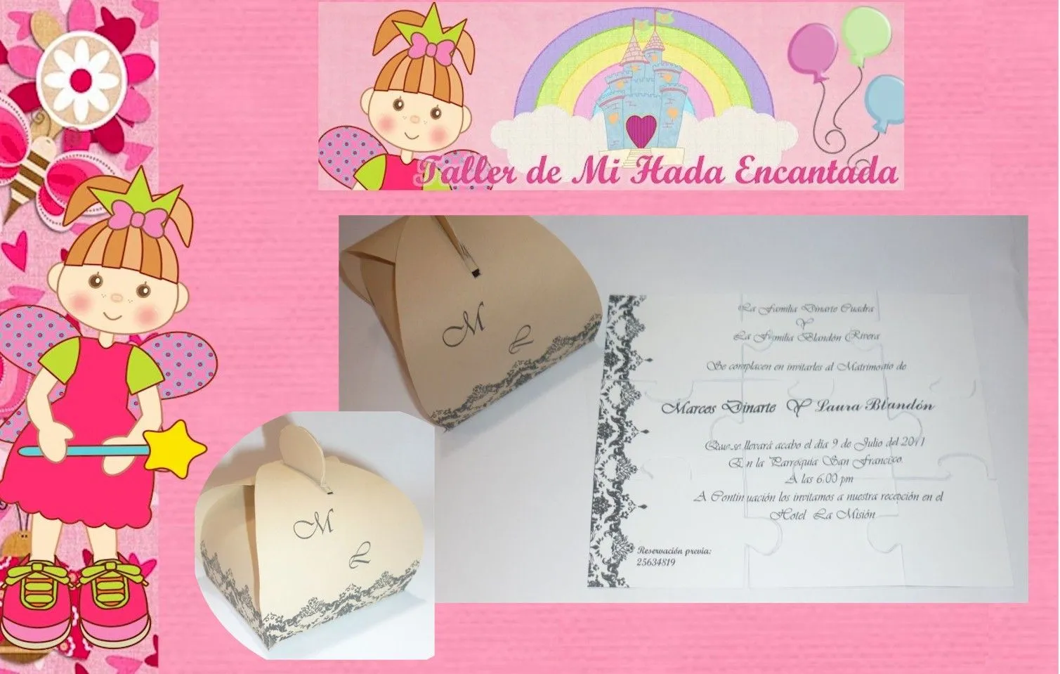 TALLER DE MI HADA ENCANTADA: INVITACIONES DE BODA VARIAS