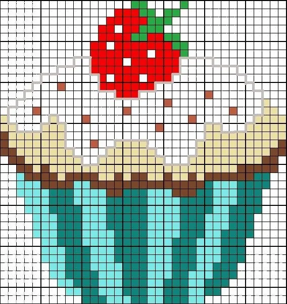 El taller de Ire: Patrones de cupcakes en punto de cruz