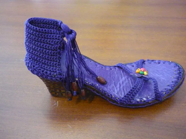 Sandalias en crochet - Imagui