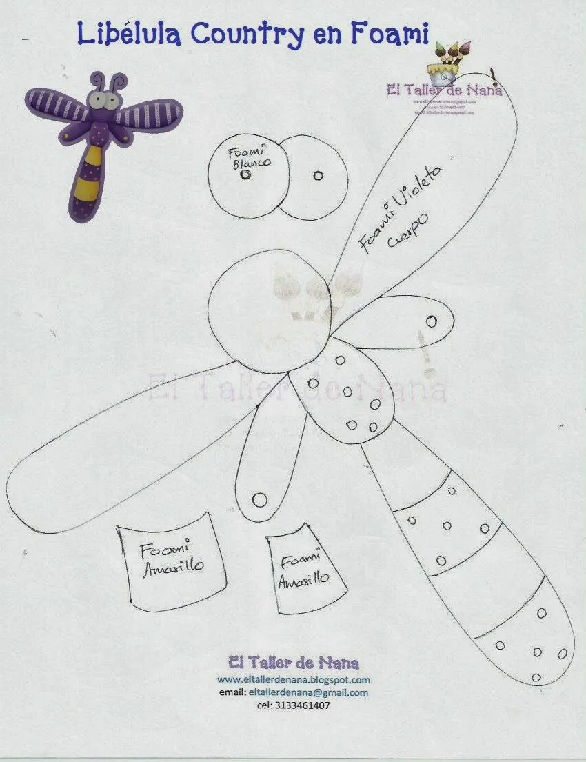 El Taller de Nana: Animales en Foami | moldes | Pinterest ...