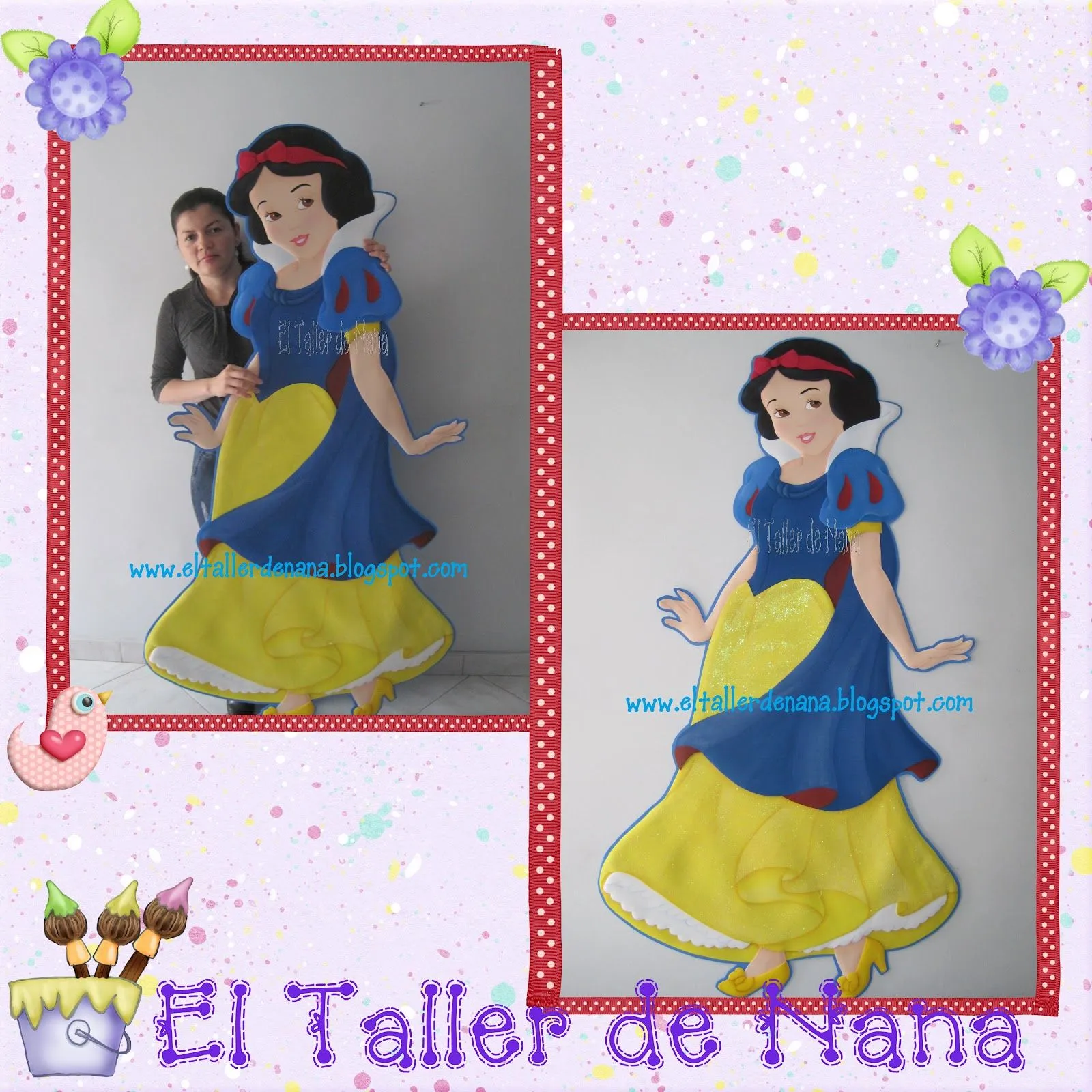 El Taller de Nana: Blancanieves en foami de 175cms