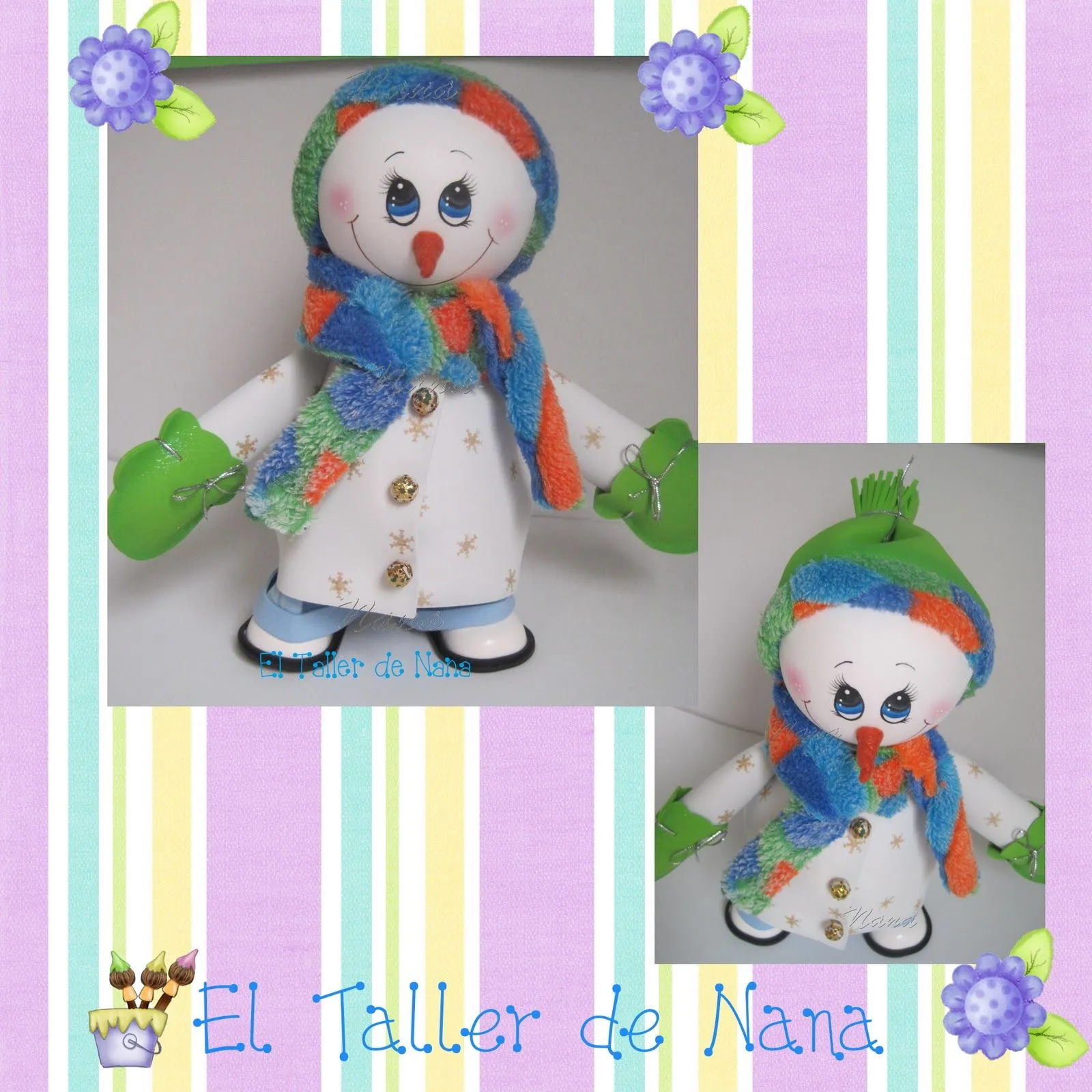 El Taller de Nana: Fofucho Muñeco de Nieve