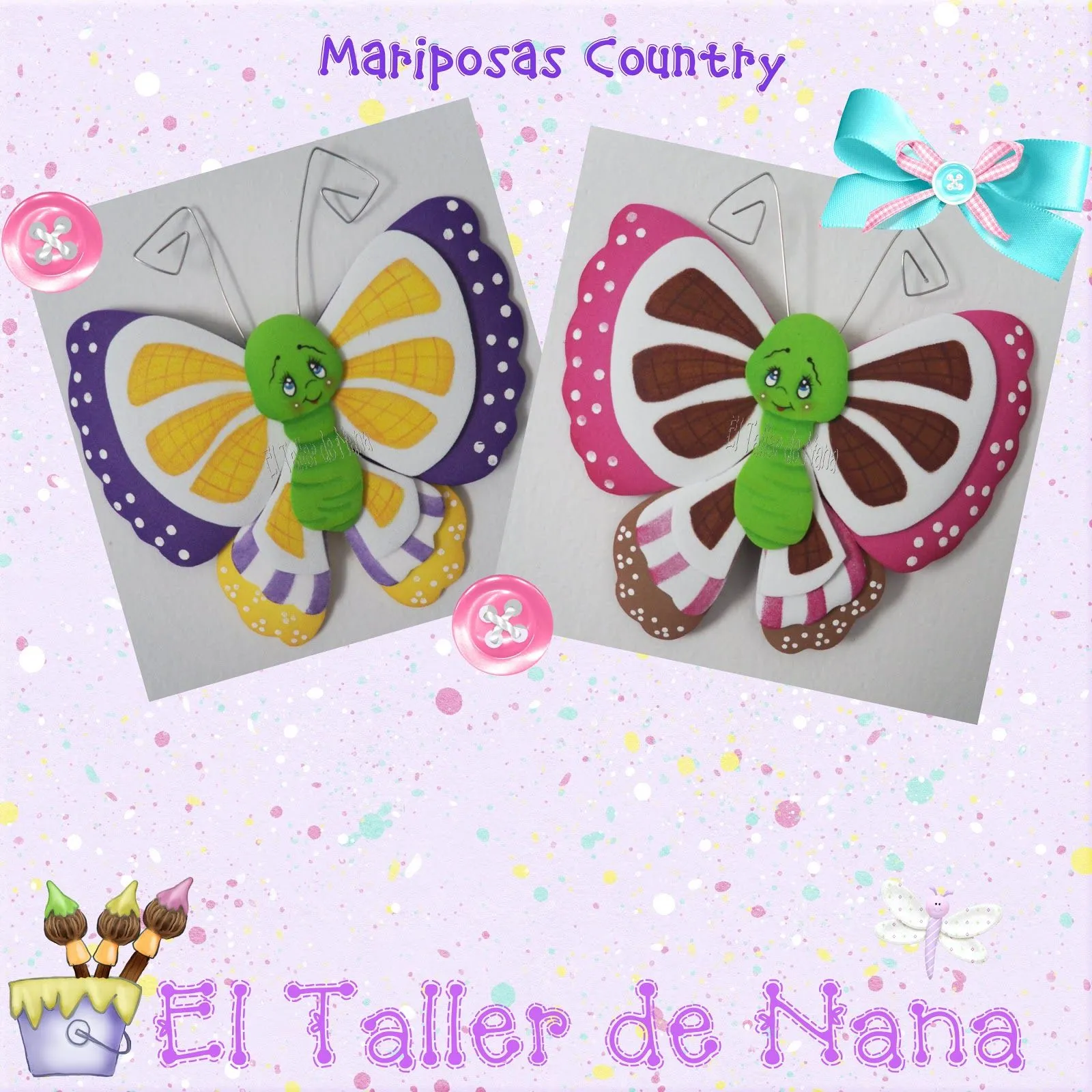 El Taller de Nana: Mariposas Country