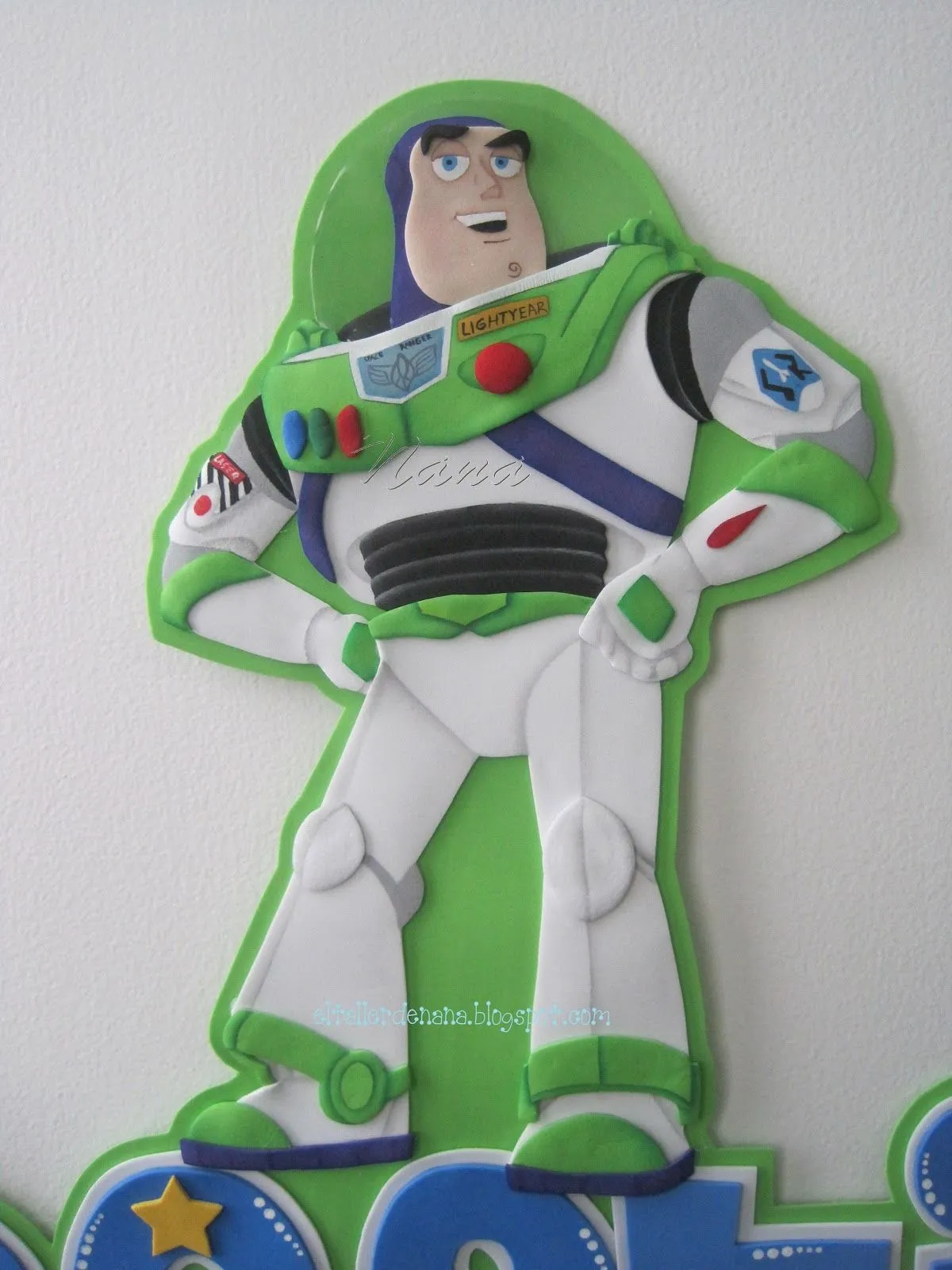 El Taller de Nana: Nombre con Aplique de Buzz Lightyear