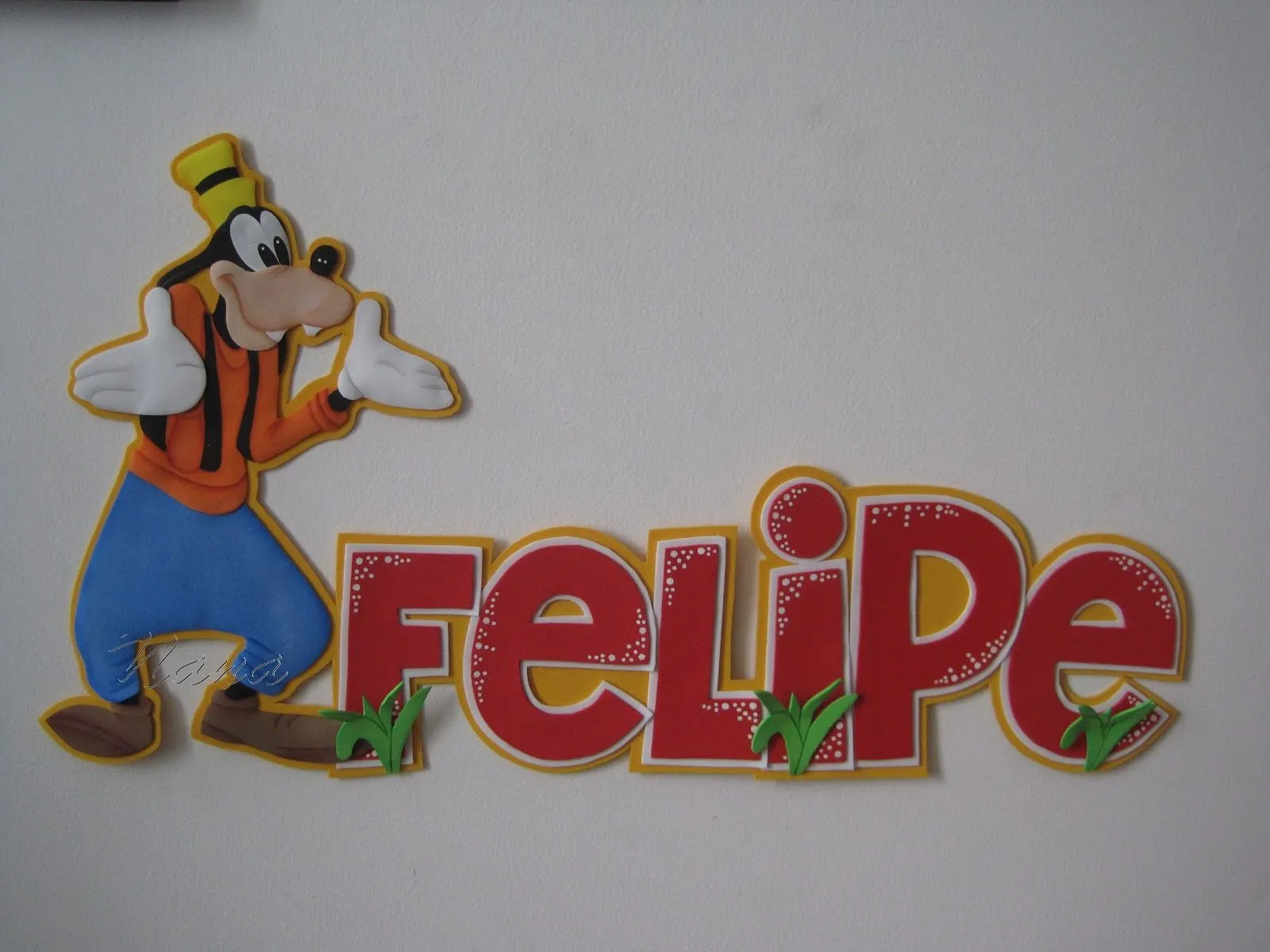 El Taller de Nana: Nombre con aplique de Goofy