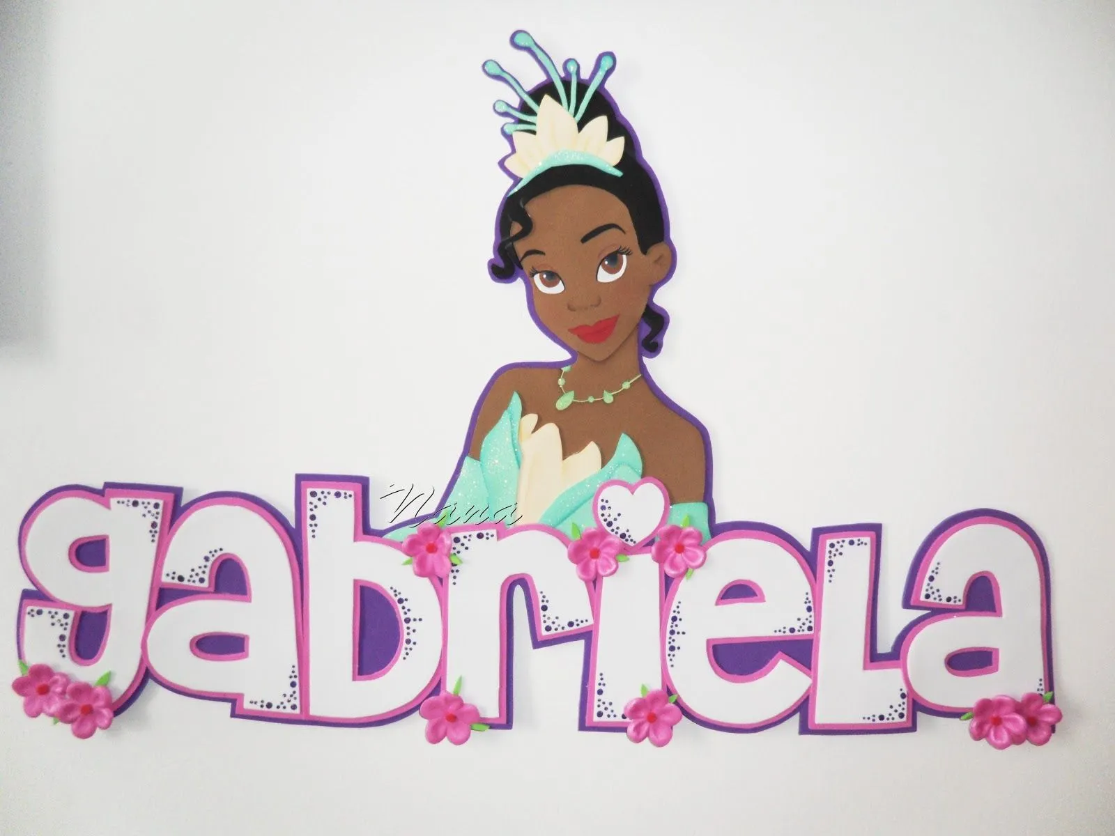 El Taller de Nana: Nombre con Aplique de La Princesa Tiana