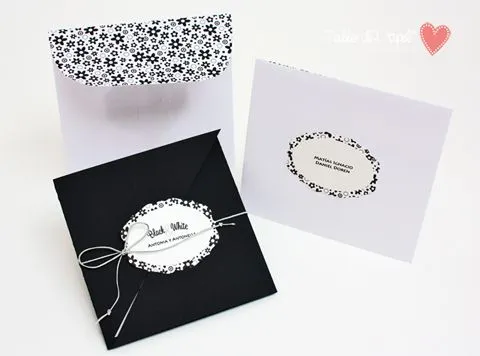 Taller de Papel: Tarjetas para fiesta Black and White!!