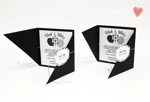 Taller de Papel: Tarjetas para fiesta Black and White!!