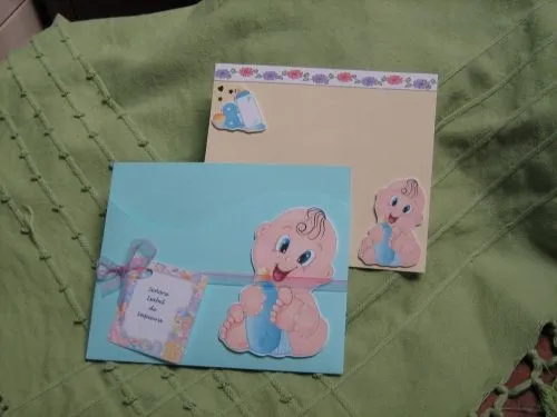 El Taller de Pily: tarjeta invitacion baby shower niña