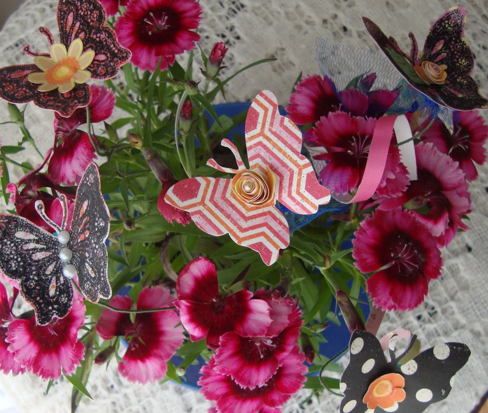 Taller del Scrap: adornos de mariposas