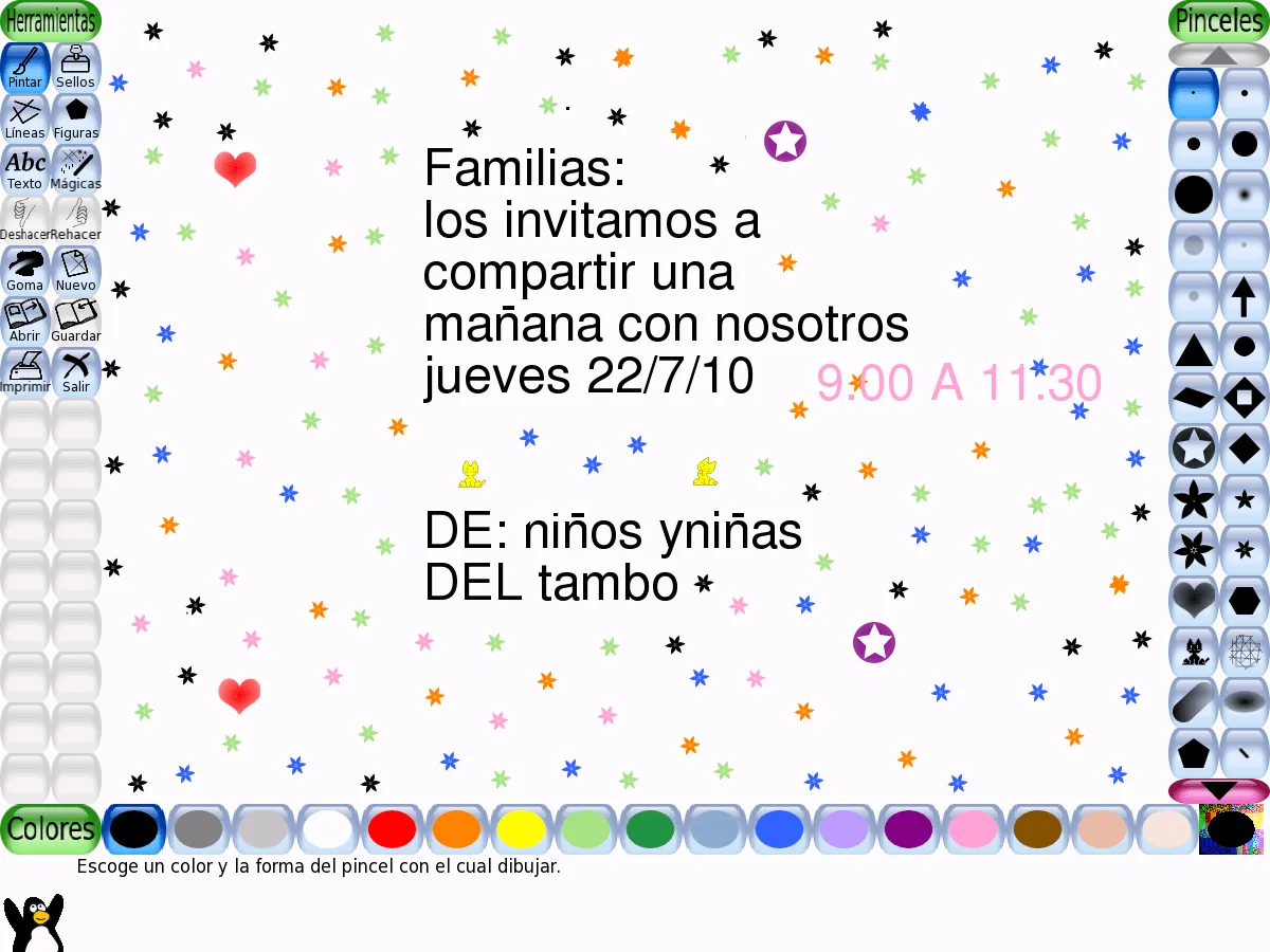 Talleres de Plástica y XO:: INVITACIÓN PARA LAS FAMILIAS: