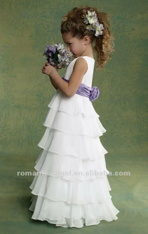 el tamaño del cliente en capas niña vestido de flores para la boda ...