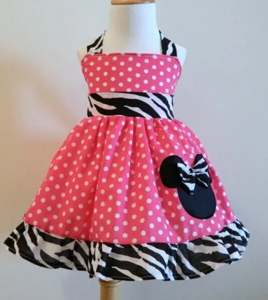 Tamaño halter del vestido pichi de Minnie Mouse de 12M a 5T