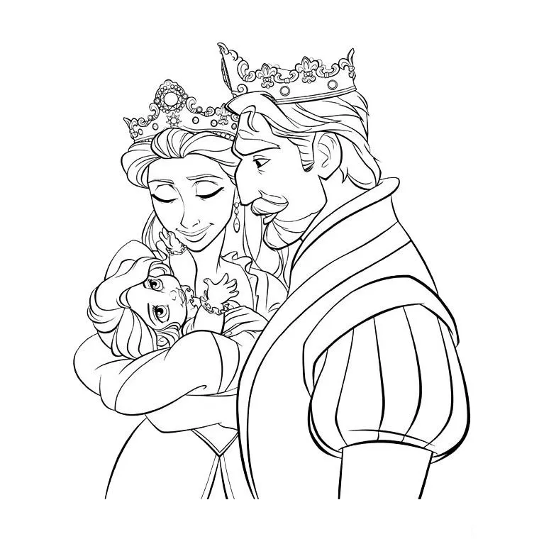 TANGLED COLORING PAGES OF RAPUNZEL