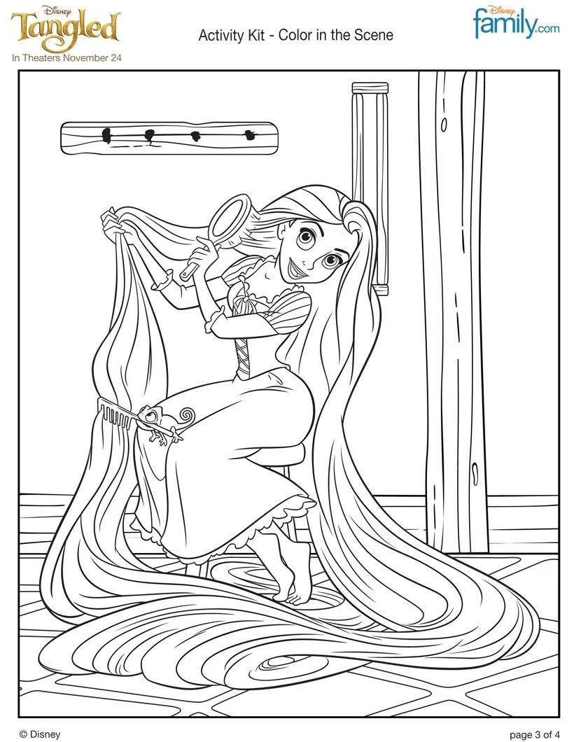 TANGLED coloring pages - RAPUNZEL