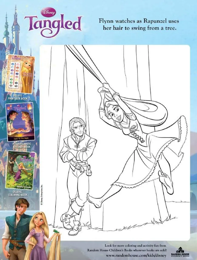 Tangled Flynn Rapunzel coloring page : Printables for Kids – free ...