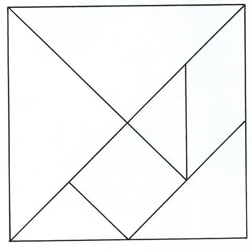 Tangram para colorear - Imagui