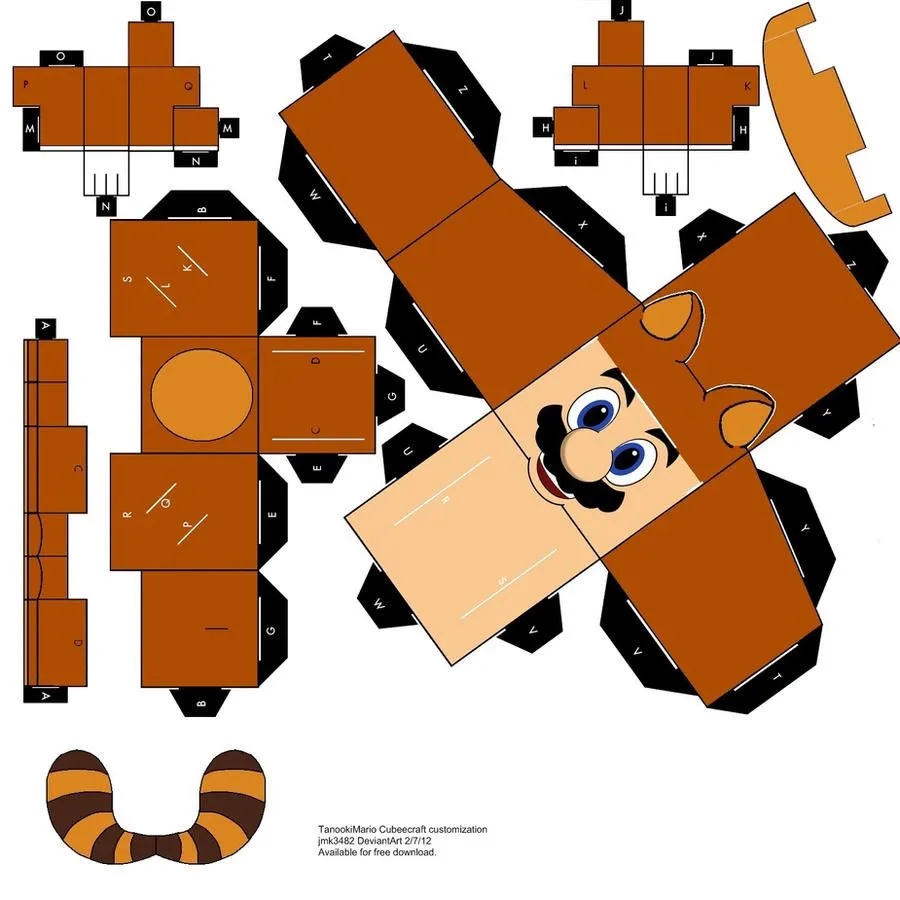 Tanooki Mario Papercraft Cubeecraft by jmk3482 on DeviantArt