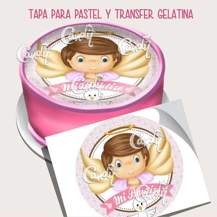 TAPA CIRCULAR ANGELITO NIÑA | Candy Ink