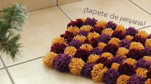 Como hacer un tapete con pompones! Hazlo ya! | CG* | Pinterest