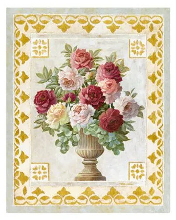 Tapiz de flores con rosas Láminas por Tan Chun en AllPosters.