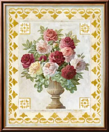 Tapiz de flores con rosas Pósters por Tan Chun en AllPosters.