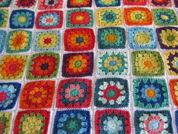 las tardes de Ana: Crochet: manta a cuadros